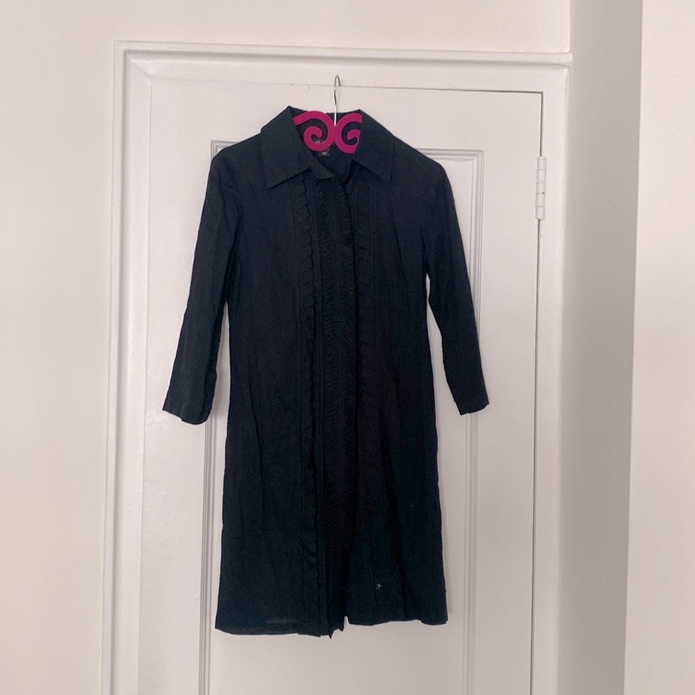 St. John Linen Button Down Dress